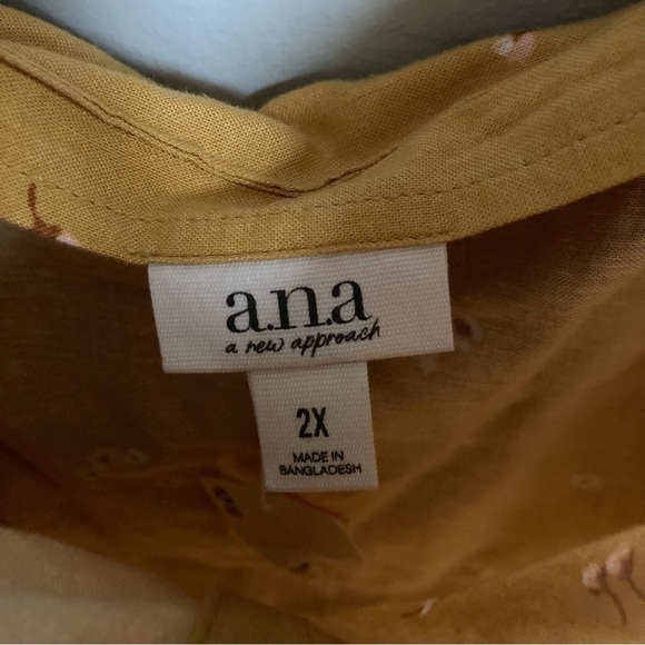 Ana NWT Yellow Floral Sundress Size 2X - Picture 2 of 4
